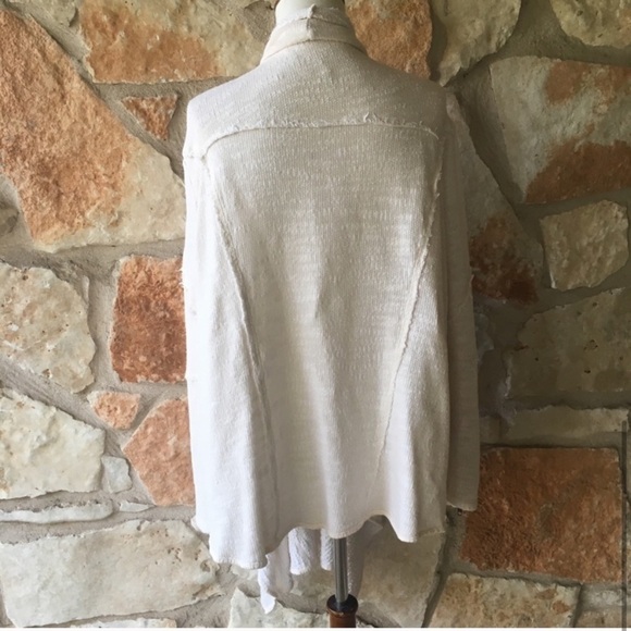 Free People In the Loop Ivory Open Front Swing Cardigan Sweater EUC! - Picture 4 of 5